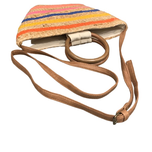 Sonoma Jute Striped Handbag/Crossbody, Multi Color - Picture 2 of 11